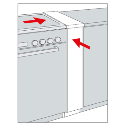 Bänkskiva/Passbit Vit 10cm